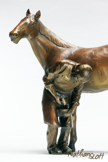 close up detailed shoe horse art bronze sculpture design idea