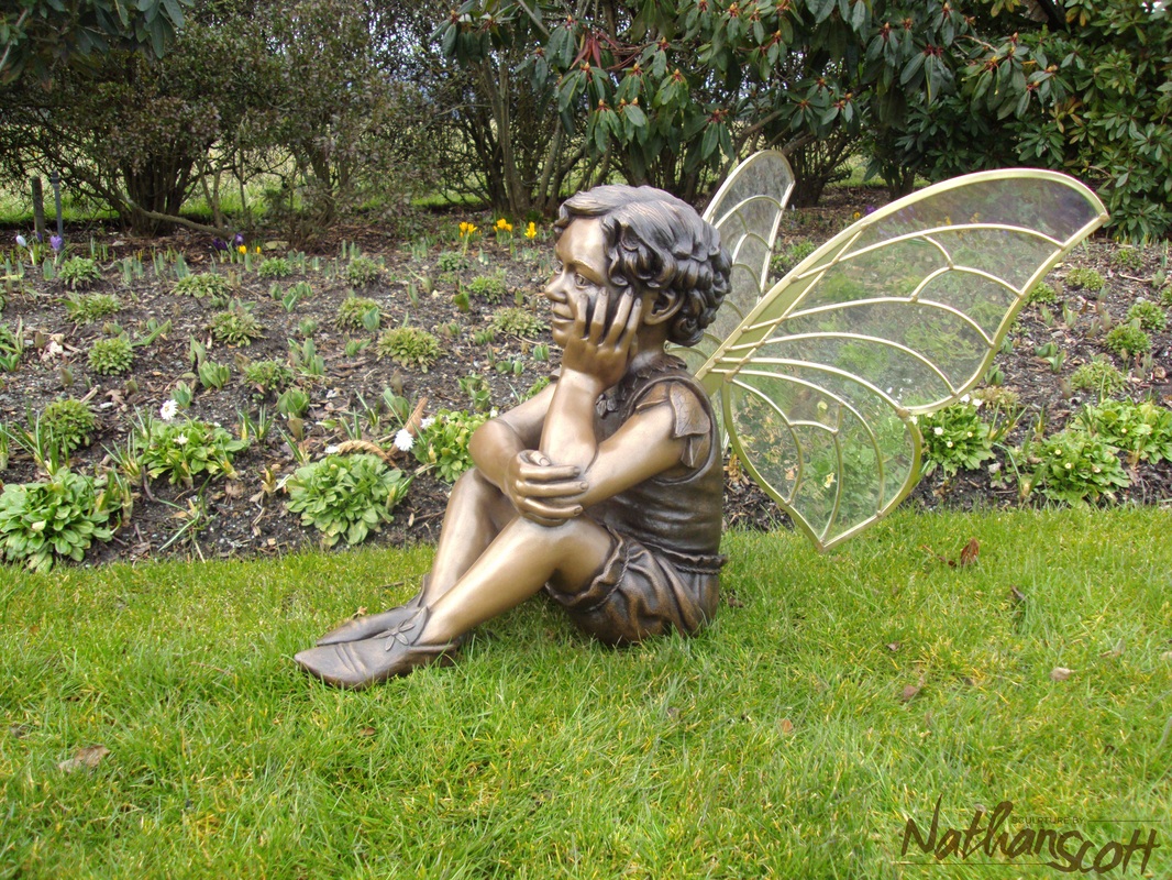 bronze limited edition garden statue flower fairy