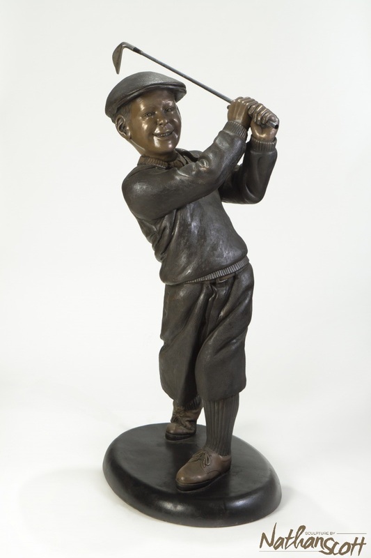 art gift golfer garden bronze limited edition statue