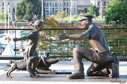 the homecoming public commission bronze sculpture statue nathan scott victoria bc canadian navy's 100th anniversity art piece