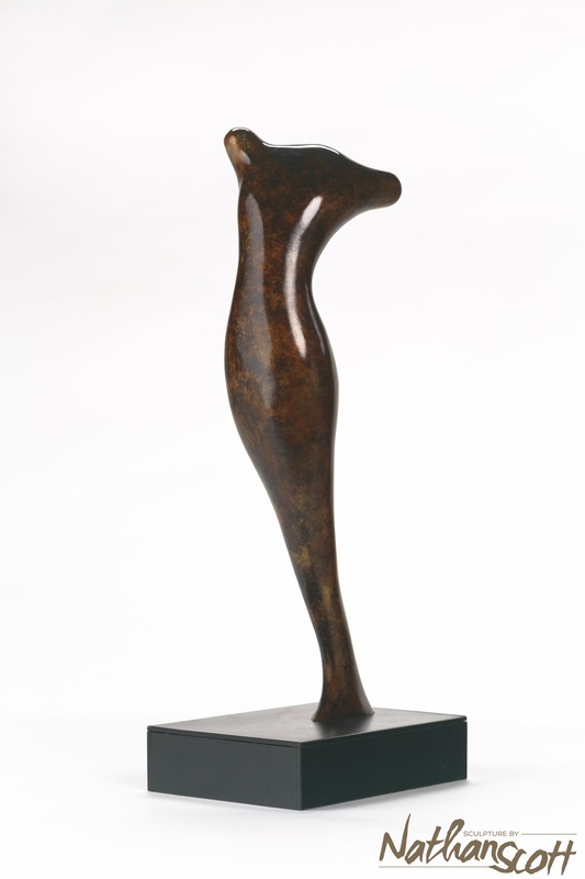 bronze modern art autumn rising nathan scott sculpture
