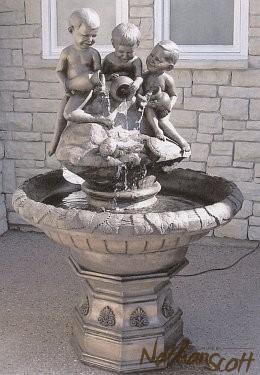 fountain sculpture private commission cast make home garden nathan scott sculptor