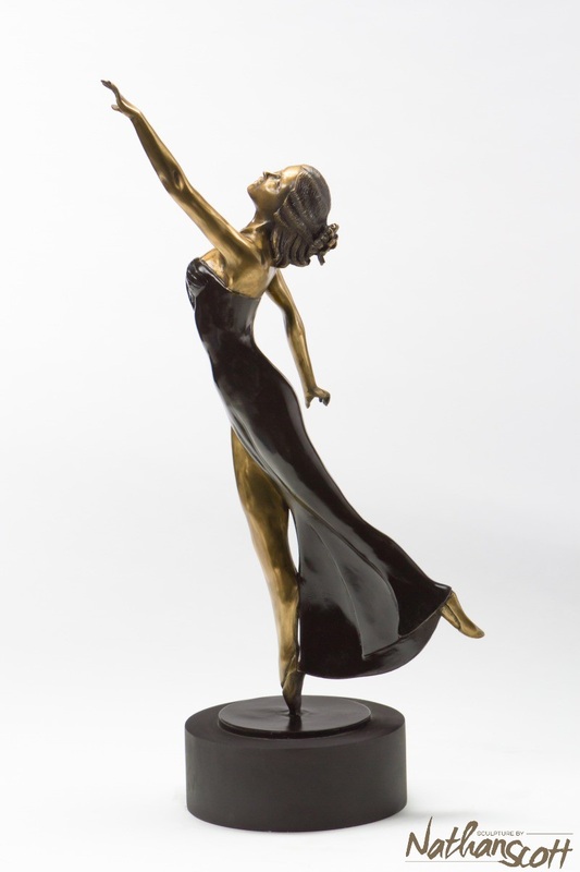 bronze limited edition art woman dancer sculpture 