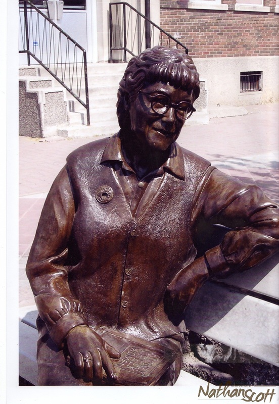 bronze sculpture public commission bridget moran prince george bc 2004 nathan scott statue 