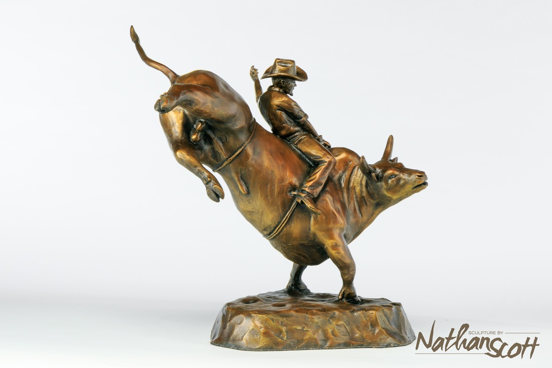 bull and rider sculpture nathan scott