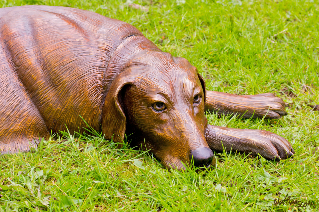 old dog sculpture nathan scott bronze art
